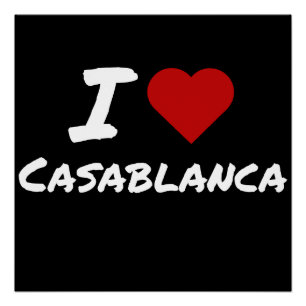 Ich liebe die Stadt Casablanca Marokko Poster