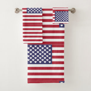 ICH LIEBE DIE USA BADHANDTUCH SET