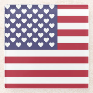 ICH LIEBE DIE USA GLASUNTERSETZER