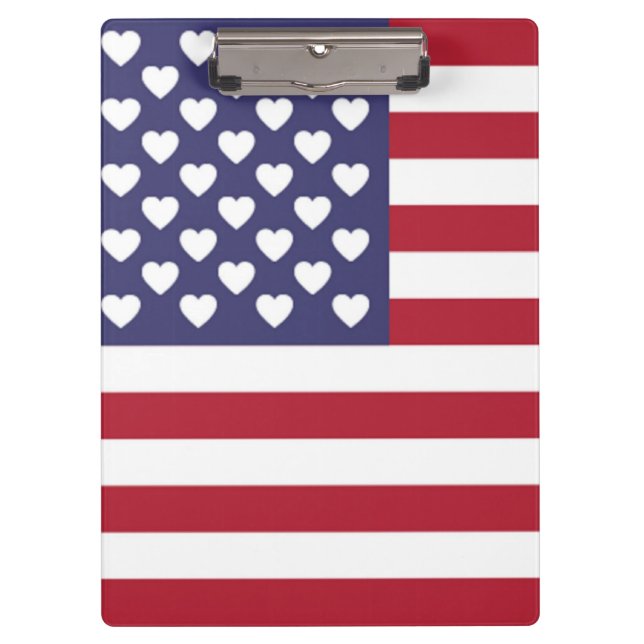 ICH LIEBE DIE USA KLEMMBRETT (Vorderseite)