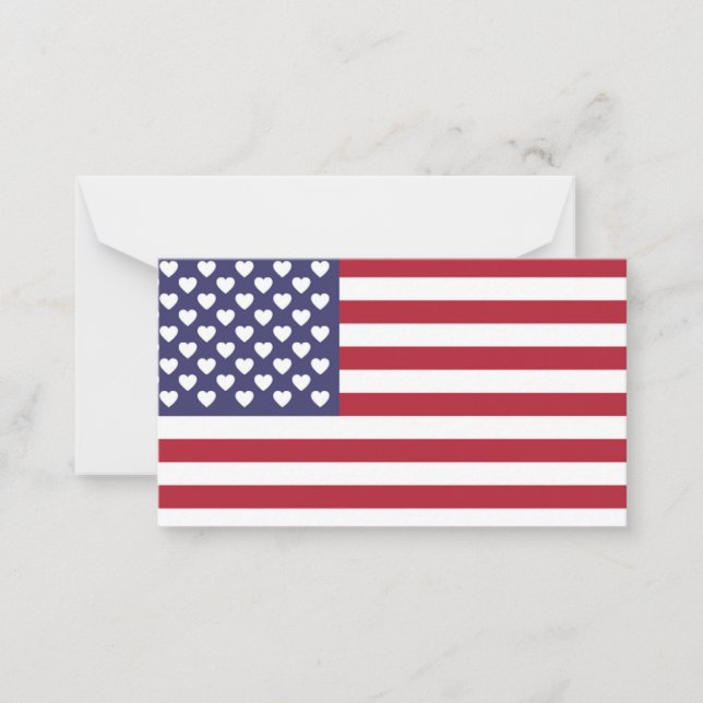 ICH LIEBE DIE USA MITTEILUNGSKARTE (Vorderseite)