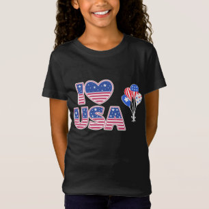Ich liebe die USA - Patriotisches amerikanisches F T-Shirt