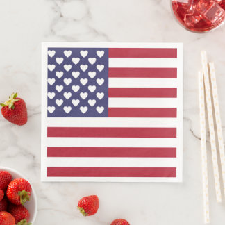 ICH LIEBE DIE USA SERVIETTE