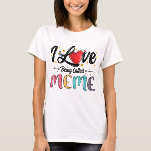 Ich Liebe, die zum Tag der Großmutter Meme genannt T-Shirt