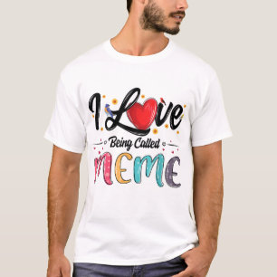 Ich Liebe, die zum Tag der Großmutter Meme genannt T-Shirt