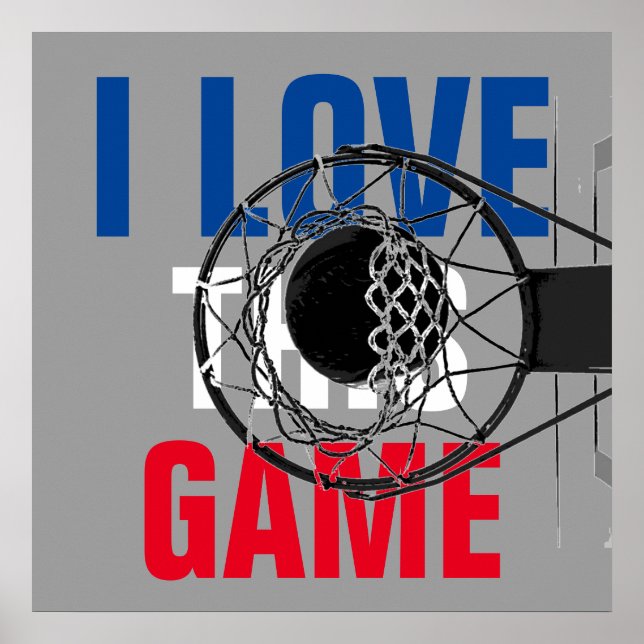 Ich Liebe Dieses Spiel Basketball Motivierend Poster (Vorne)