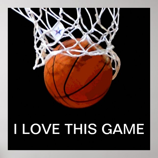 Ich Liebe Dieses Spiel Basketball Poster (Vorne)