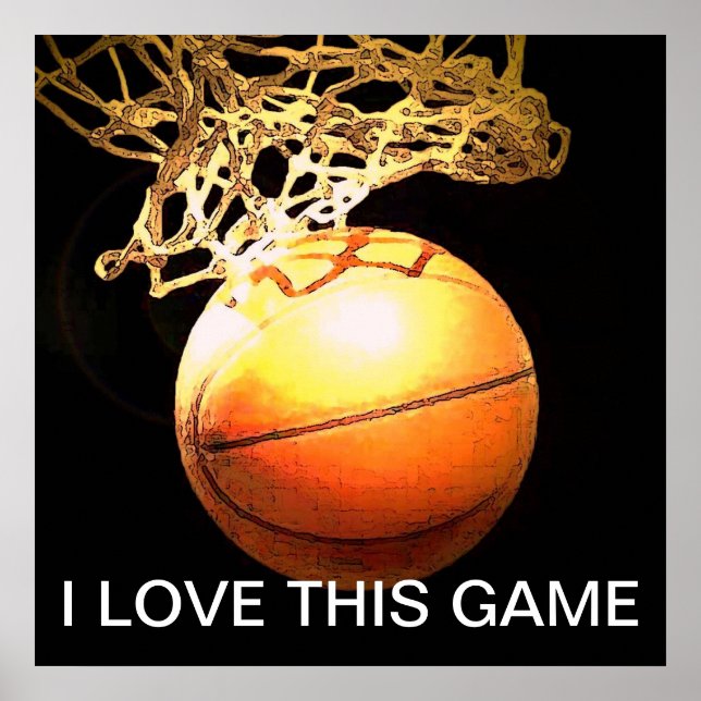 Ich Liebe Dieses Spiel Basketball Sport Motivieren Poster (Vorne)