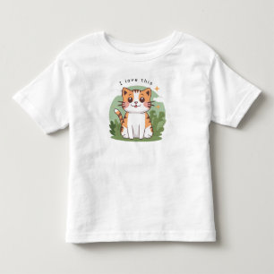 Ich liebe dieses süße getigerte Kätzchen Kinderdes Kleinkind T-shirt