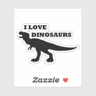 Ich Liebe Dinosaurier! Aufkleber