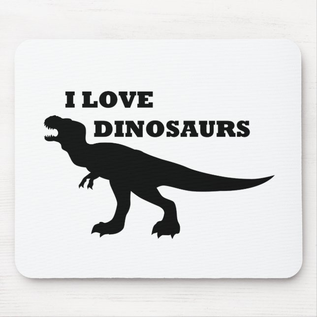 Ich Liebe Dinosaurier! Mousepad (Vorne)