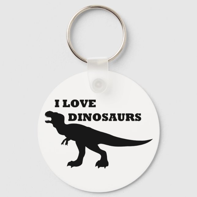 Ich Liebe Dinosaurier! Schlüsselanhänger (Vorderseite)