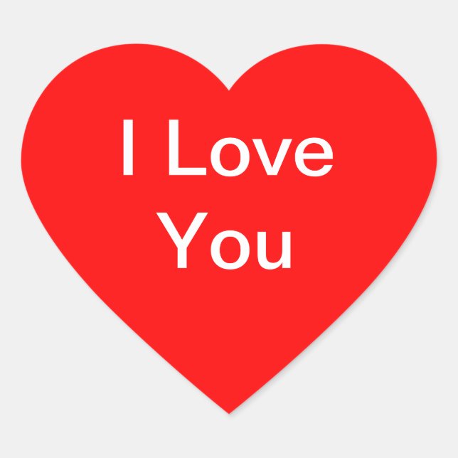Ich Liebe dir Aufkleber (Vorderseite)
