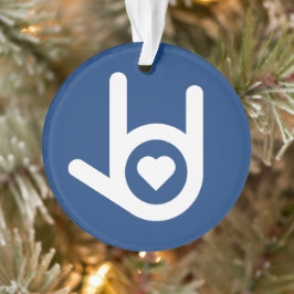 Ich Liebe dir, blau Ornament