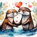 Ich Liebe dir das Acrylpuzzle Puzzle<br><div class="desc">Ein Acrylpuzzle von Ottern in Liebe, Aquarellkunst.</div>