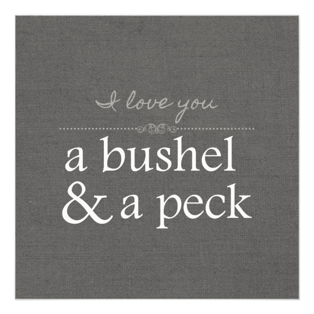 Ich Liebe dir ein Bushal und ein Peck Fotodruck (Vorne)