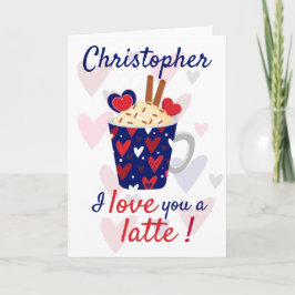 Ich Liebe dir ein Latte! Blue Valentines Funny Karte