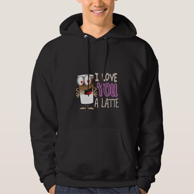 Ich Liebe dir ein Latte Hoodie (Vorderseite)