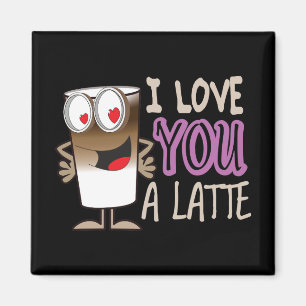 Ich Liebe dir ein Latte Magnet