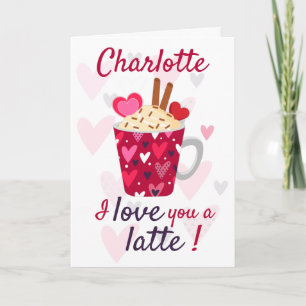 Ich Liebe dir ein Latte! Valentines Funny Karte