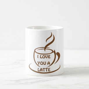 Ich Liebe dir ein romantisches, lustiges Design Kaffeetasse