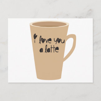 Ich Liebe dir eine Latte Postkarte