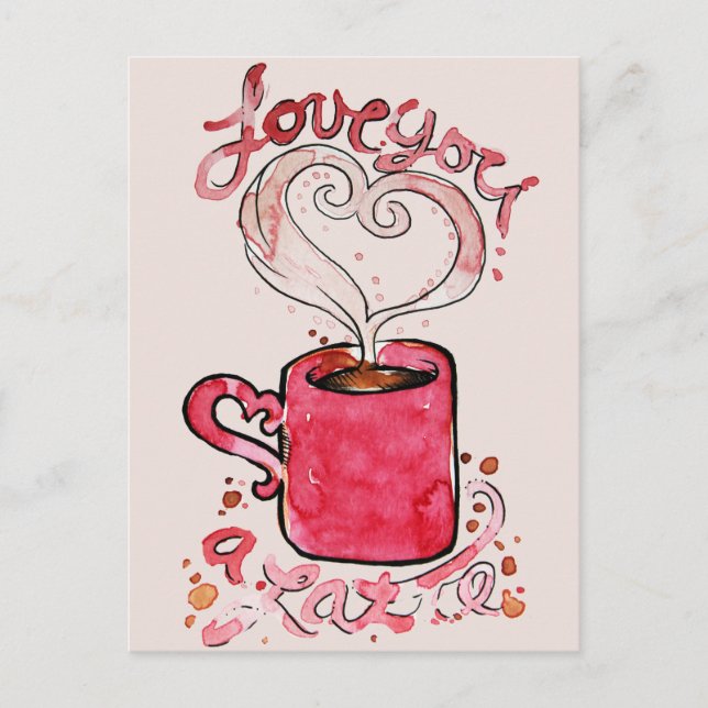 Ich Liebe dir eine Latte Postkarte (Vorderseite)