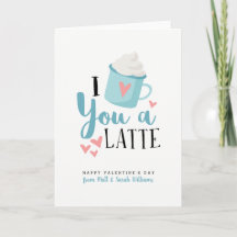 Ich Liebe dir eine Latte Valentine Day Card