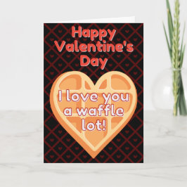Ich Liebe dir eine Waffellote Funny Valentine Card Karte
