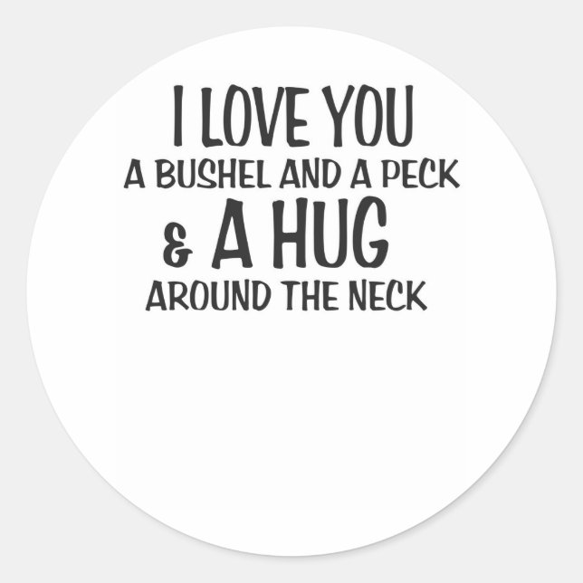Ich Liebe dir einen Buschhaufen und einen Haufen u Runder Aufkleber (Vorderseite)