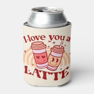 Ich Liebe dir einen Latein   Niedlicher Kaffee-Pok Dosenkühler