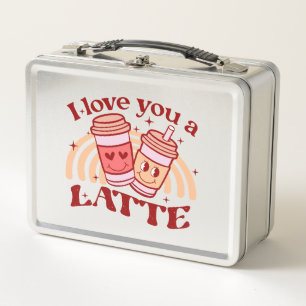 Ich Liebe dir einen Latein   Niedlicher Kaffee-Pok Metall Brotdose
