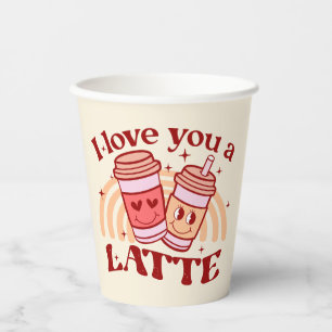 Ich Liebe dir einen Latein   Niedlicher Kaffee-Pok Pappbecher