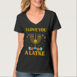 Ich Liebe dir einen Latke Funny jwish Pub Hanukkah T-Shirt<br><div class="desc">Ich Liebe dir einen Latke Funny Jüdischen Pub Hanukkah Chanukah</div>