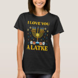 Ich Liebe dir einen Latke Funny jwish Pub Hanukkah T-Shirt<br><div class="desc">Ich Liebe dir einen Latke Funny Jüdischen Pub Hanukkah Chanukah</div>