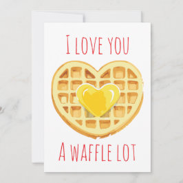 Ich Liebe dir einen Waffellottentag Feiertagskarte