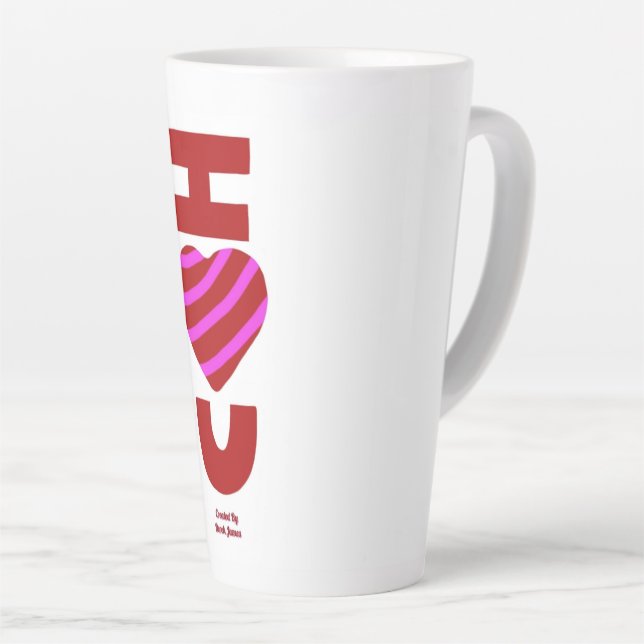 Ich Liebe dir große, neueste Tasse (Rechte Ecke)