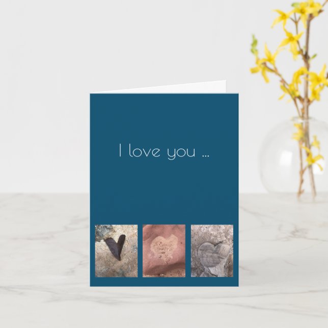Ich Liebe dir Herzen Grußkarte Karte (Gelbe Blume)