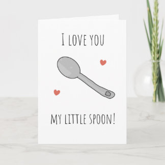 Ich Liebe dir kleine Löffelvalentin Tageskarte Karte