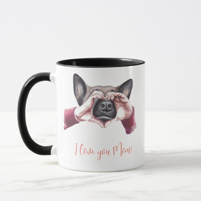 "Ich Liebe dir Mama!" Hunde-Mama Tasse (Links)
