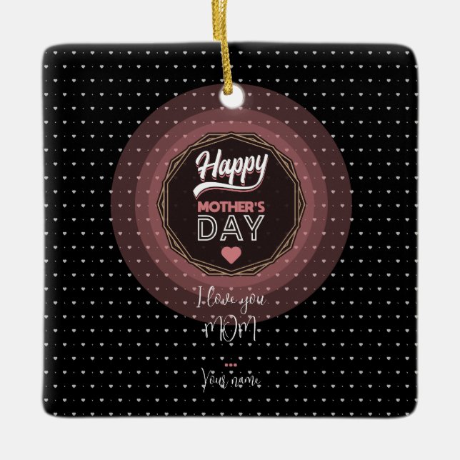Ich Liebe dir Mama Keramikornament (Vorderseite)