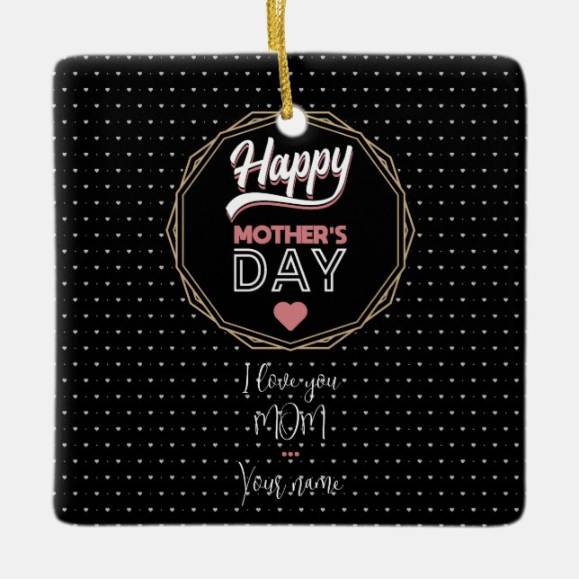 Ich Liebe dir Mama Keramikornament (Vorderseite)