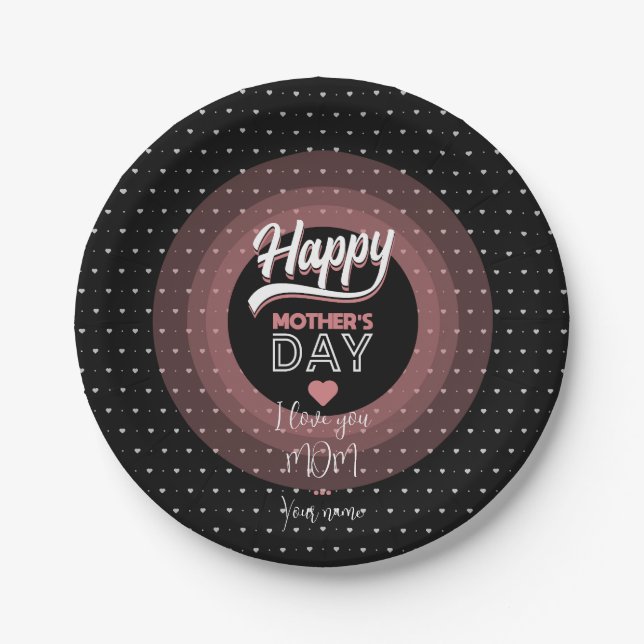 Ich Liebe dir Mama Pappteller (Vorderseite)