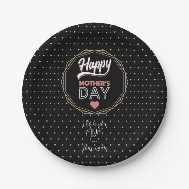 Ich Liebe dir Mama Pappteller (Vorderseite)