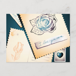 Ich Liebe dir Mama, Postkarte. Postkarte