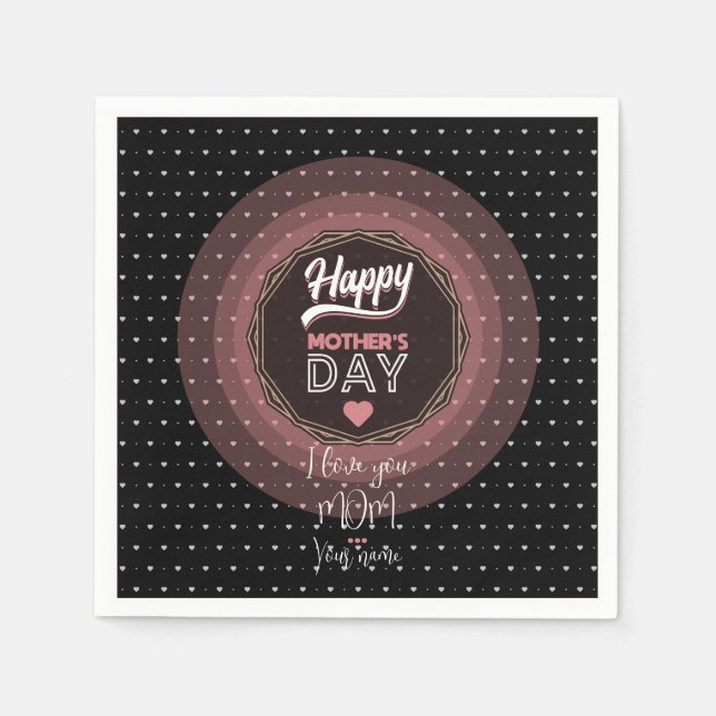 Ich Liebe dir Mama Serviette (Vorderseite)