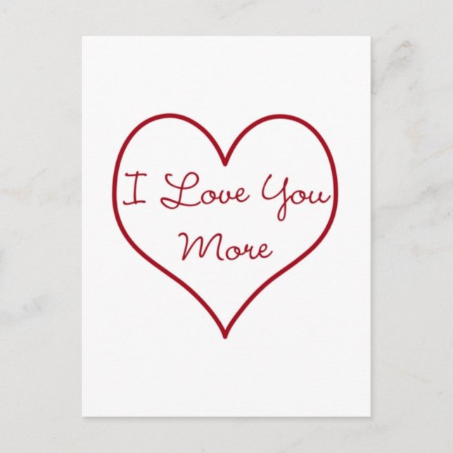 Ich Liebe dir mehr Postkarte (Vorderseite)