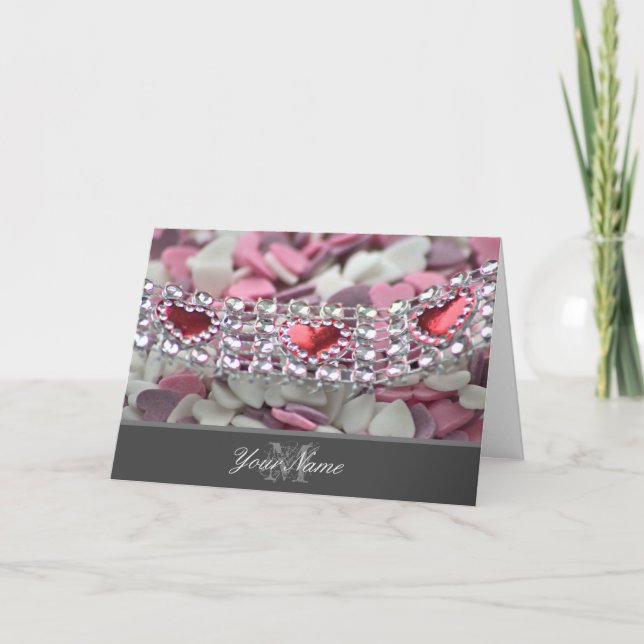 Ich Liebe dir mein süßes Valentin mit schöner Mono Karte (Vorderseite)