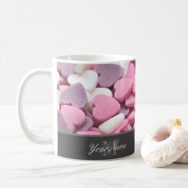 Ich Liebe dir mein süßes Valentinin mit schöner Mo Kaffeetasse (Mit Donut)