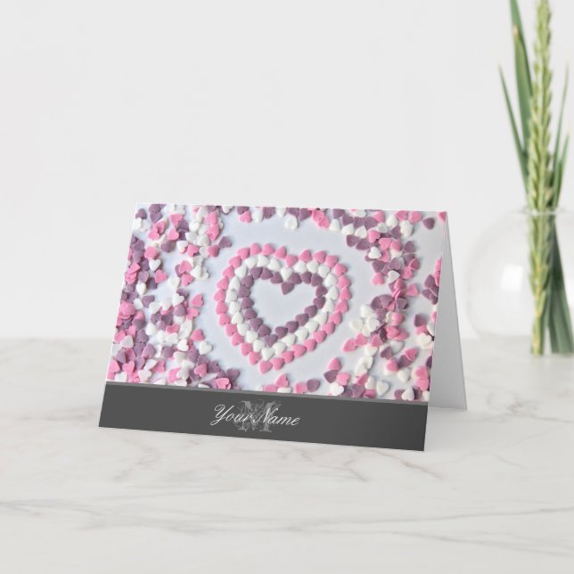 Ich Liebe dir mein süßes Valentinin mit schöner Mo Karte (Vorderseite)